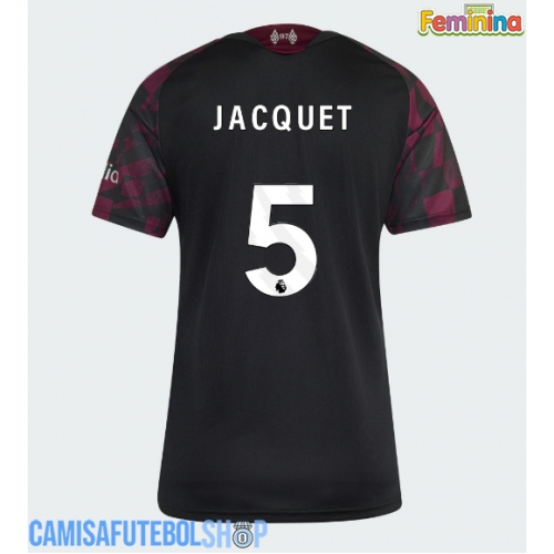 Camisa de time de futebol Liverpool Jeremy Jacquet #5 Replicas 3º Equipamento Feminina 2026-27 Manga Curta